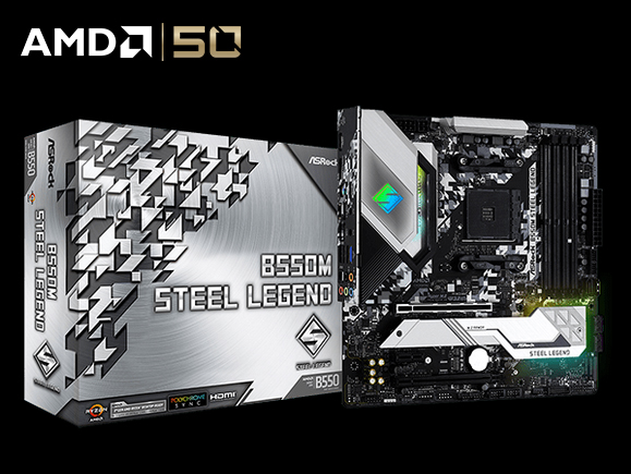 ASRock B550M STEEL LEGEND Micro ATX Motherboard - Newegg.com